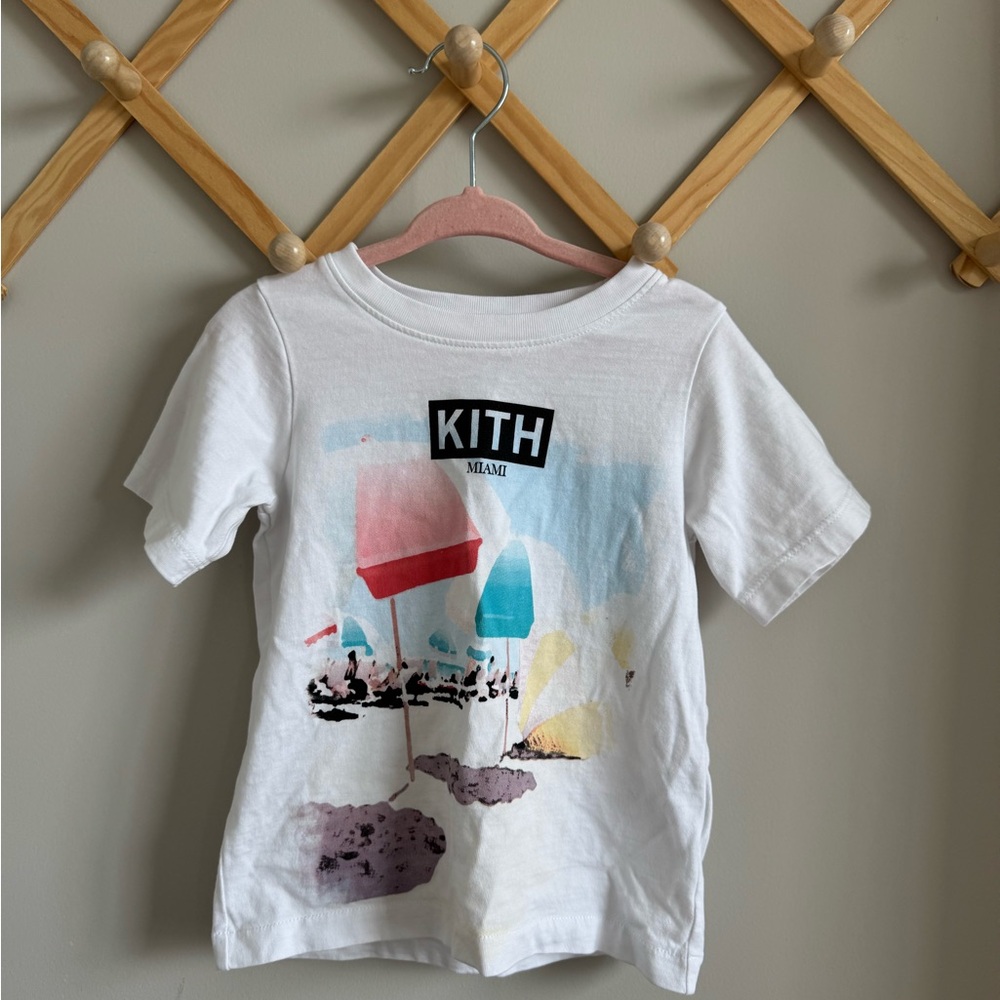 Kith Kids White Tee with Colorful Graphic